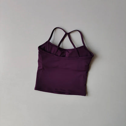 2PCS Gym Fitness Medium-intensity Sports Vest Beauty Back Yoga Suit Sports Bra Women Pilates Bra High Waist Hip Lift Shorts Set