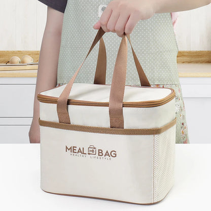 Sac à lunch portable isotherme étanche avec bandoulière, sac isotherme à main, emballage en aluminium A-DH
