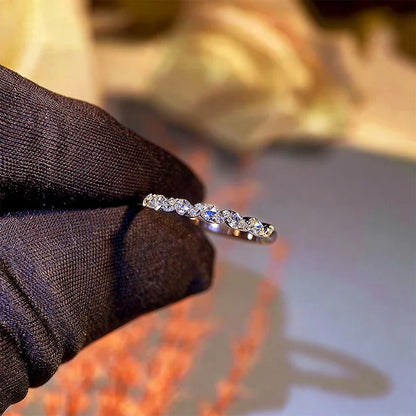 Bague tendance TFGLBU en moissanite de 1,5 mm pour femme, sertie de diamants de laboratoire assortis, anneau en argent sterling 925 certifié, vente en gros de bijoux