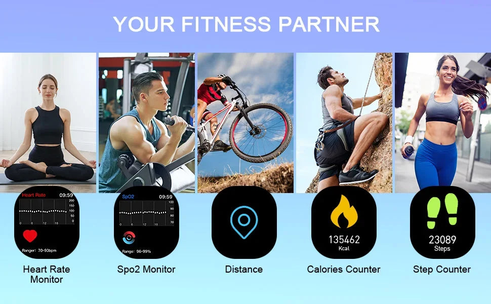 Jxrev Smart Watch, Fitness Tracker Watch for Men Women, 1.69'' Touch Smartwatch Fitness Watch with Ultra Thin Watch.