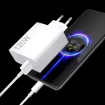 Chargeur Xiaomi 120 W d'origine, charge rapide turbo, adaptateur Hypercharge Gan pour Redmi Note 11, 12, 13, 14 Pro Plus 5G et Mi 14, 13, 13T (câble inclus)