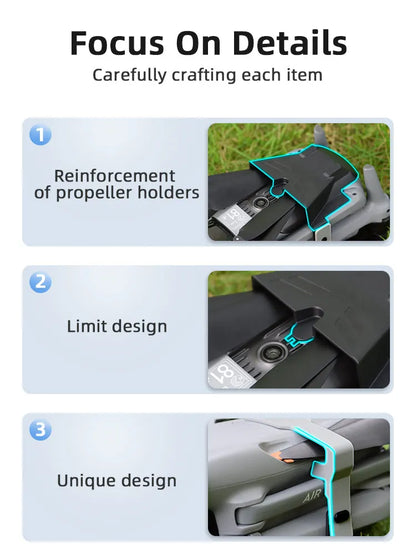 Propeller Holder Fixed for DJI Air 3/Air 3S Drone Stabilizers Protector Props Fixed Mount Guard Silicone & ABS Base Accessories