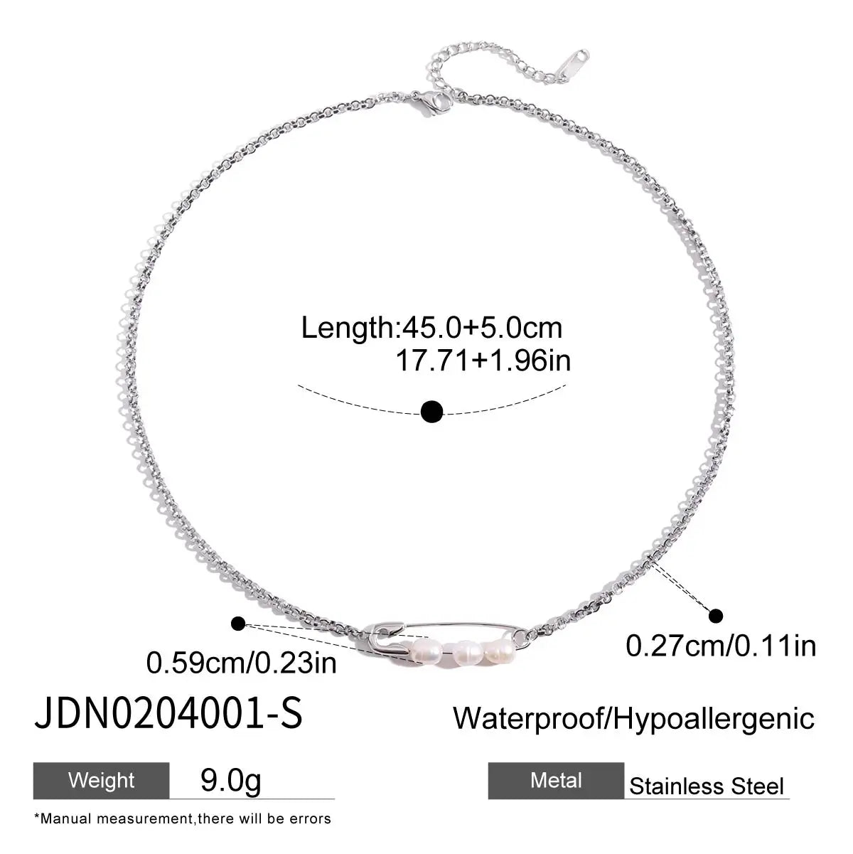 Zora Minimalist Style Silver-Plate Stainless Steel Heart Pendant Splicing Tassels Necklace Waterproof Women's Unique Jewelry