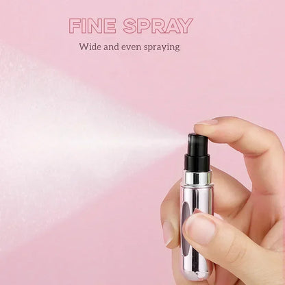 New Hot 5pcs Sets Portable 5ml Perfume Refill Bottle Refillable Spray Scent Pump Empty Atomizer Cosmetic Containers Travel Gift