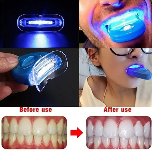 1PCS LED Teeth Whitening Lamp Blue Light Ultraviolet Home Mini White Blue Fresh Mouth Protection Oral Cleaning Personal Care