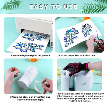 HTVRONT Lot de 8 gobelets à sublimation en verre dépoli/transparent de 473 ml (16 oz) avec couvercle en bambou - Gobelets vierges à sublimer soi-même pour café glacé