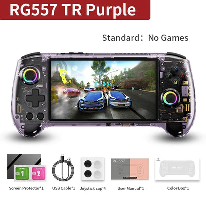 ANBERNIC RG557 Retro Handheld Game Video Player Console  Android 14 12G+256G 5.48 inch AMOLED Screen  512G PS2 PSP Games RG 557