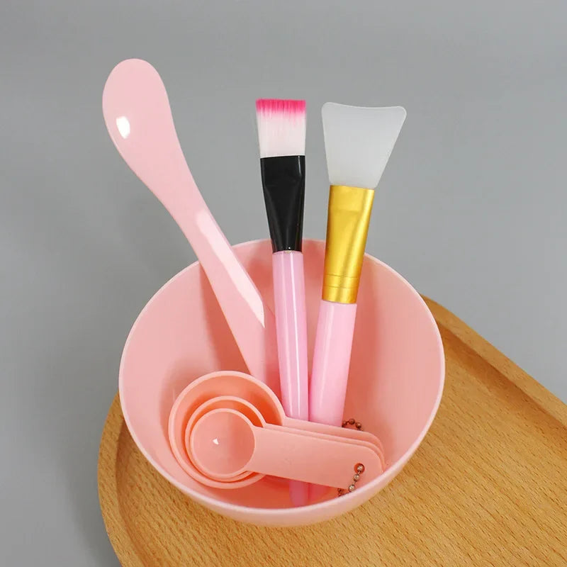 7PCS Face Mask Mixing Bowl Set DIY Facemask Mixing Tool with Silicone Facial Mask Bowl Makeup Brushes Spatula Beauty Skin Care