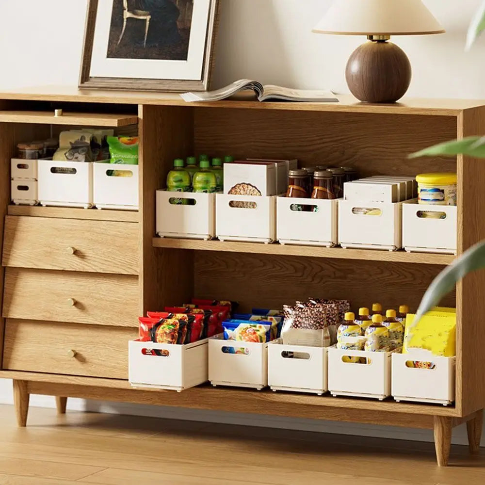 Plastic Expandable Storage Box Adjustable Stackable Retractable Storage Container Space Saving Large Capacity Drawer Storage Box