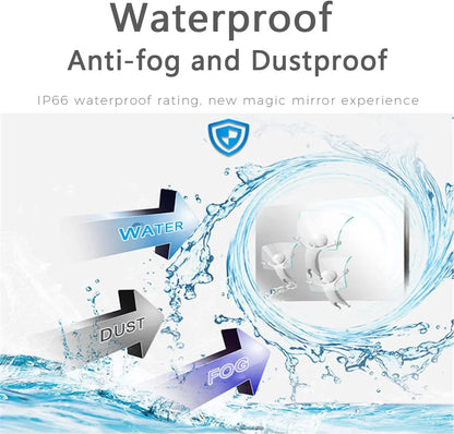 Souria 32inch Smart Mirror Touchscreen FHD LED TV Water Resistant Magic Android Bluetooth DTV Tuner Bathroom SPA Kitchen