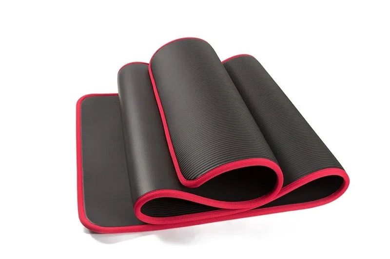 Tapis de yoga extra épais de 10 mm pour débutants, antidérapants, pour la salle de sport, le fitness, le Pilates et la méditation, et pour l'entraînement à domicile.