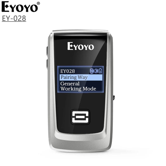 EYOYO Bluetooth QR 2D 1D Barcode Scanner With LED Display Wireless Laser Bar Code Reader for IOS Android Windows Mobile Payment