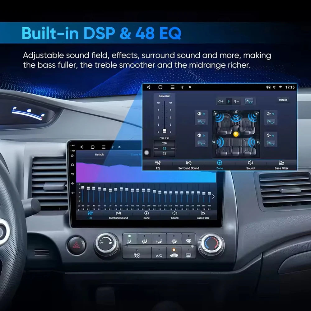 Android 15 Car Radio For Honda Fit Jazz 2008-2013 2din Android 12 Carplay Multimidia Video Player Navigation GPS Head Unit