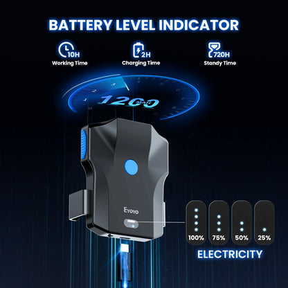 Lecteur de codes-barres Bluetooth Eyoyo EY-032 à clip arrière, lecteur de codes-barres 1D et 2D avec numérisation d'images pour bibliothèques, entrepôts et gestion des stocks UPC