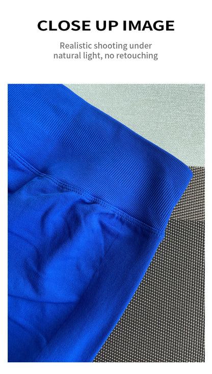 2 Pieces Yoga Gym Set Women Seamless Strappy Yoga Bra High Waist Workout Scrunch Shorts Sports Set Fitness Clothes Sportswear