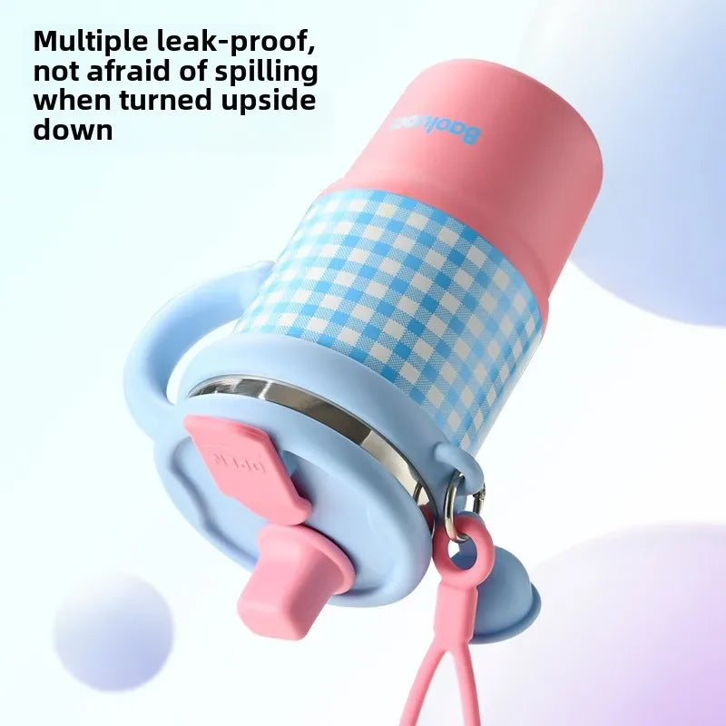 Tasse isotherme double en acier inoxydable 316 pour bureau, idéale pour les filles (2025). Poignée pratique, paille et double capacité.