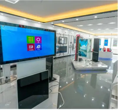 Téléviseur portable sans fil avec écran tactile 21,5 pouces, rechargeable et rotatif à 360°.