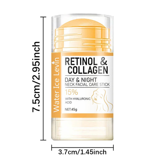 Retinol and Collagen Facial Neck Cream, Lifting Neck, Firming and Moisturizing Skin, Powerful Moisturizing Neck and Facial Skin, Brightening Neck Texture