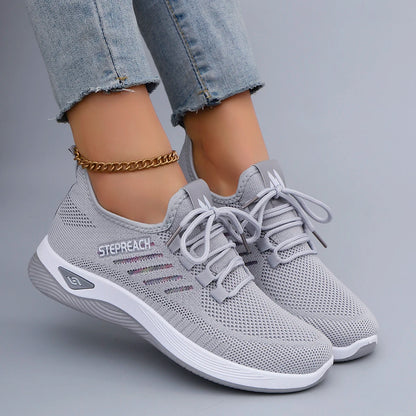 Spring and Autumn New Women's Casual Lace up Comfortable, Breathable, Lightweight and Wear-Resistant Sports Shoes
