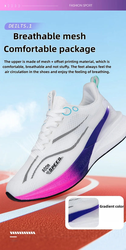 2025 Men's And Women's Professional Carbon Board Marathon Running Shoes Shock Absorption Ultra-light Stable Support Sports Shoes