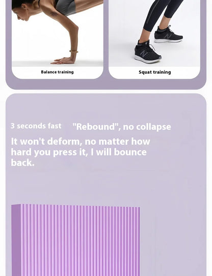 Tapis de yoga épais pour entraînement à domicile, tapis de gymnastique équilibré, accessoires de Pilates, roue abdominale antidérapante, coussin de gym pour les genoux.