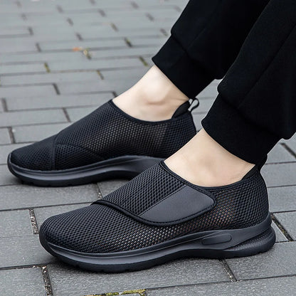 Man Women Orthopedics Wide Feet Swollen Walk Casual Shoes Unisex Thumb  Adjusting Soft Comfortable Diabetic Shoes Black 36-46