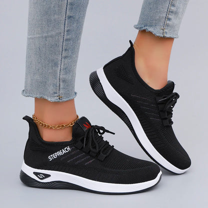 Spring and Autumn New Women's Casual Lace up Comfortable, Breathable, Lightweight and Wear-Resistant Sports Shoes