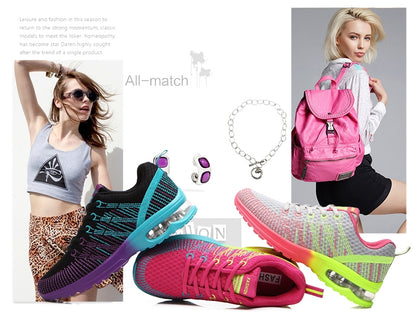 Women Sports Shoes Outdoor High Quality Running Shoes Breathable Athletics Casual Sneaker Ladies Non-slip Sport Walking Shoes