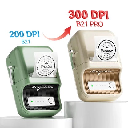 Niimbot B21 B21PRO Mini Adhesive Label Printer Wireless Portable Thermal inkless Maker Photo Barcode PriceTag Sticker 200 300dpi