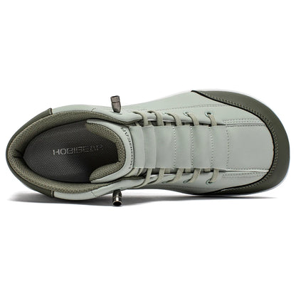 HOBIBEAR Mid-Top Barefoot Shoes Unisex Wide Toe Minimalist Ankle Boots Artificial Leather Outdoor Non-Slip Sneaker