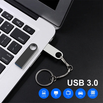 Super USB 3.0 Metal Pen Drive 1TB Cle USB Flash Drives 2TB Pendrive High Speed Portable SSD Memoria USB Stick Free Gift Shipping