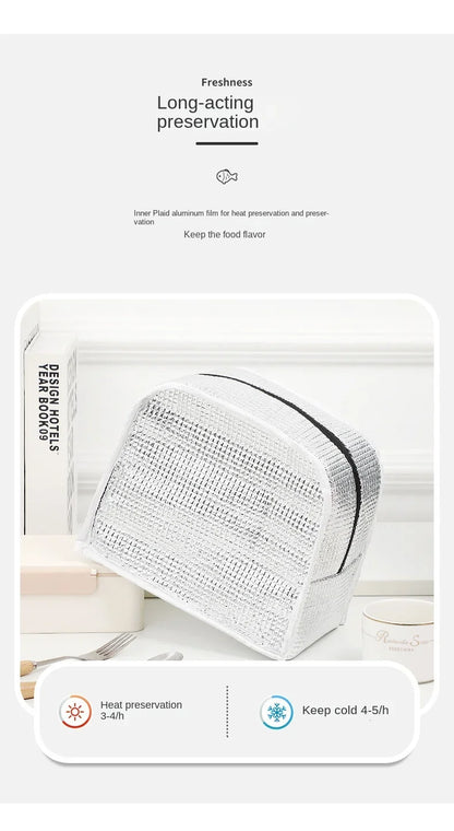 Sac à lunch isotherme à motif dessin animé (1 pièce), idéal pour les pique-niques, les sorties scolaires et les bentos. Grande capacité.