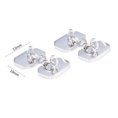 Double Sided Fritillaria Chain Cufflinks Men's French Shirt Personalized Button Valentine's Day Gifts Friend Birthday Present