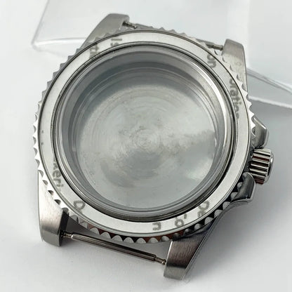 Goutent 40mm Sapphire Crystal Watch Case Blue Ceramic Bezel Fit NH34 NH35 NH36 ETA 2824 PT5000 ST2130 Movement