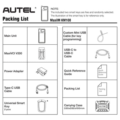Autel MaxiIM KM100 Key Fob Programming Immobilizer Tool 2PCS Autel IKEY 60s Key Generation IMMO Key Learning on 99% Car KM100X