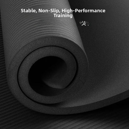 Tapis de yoga pour homme, 20 mm d'épaisseur, allongé et élargi, antidérapant, idéal pour l'exercice, couleur unie, en NBR.