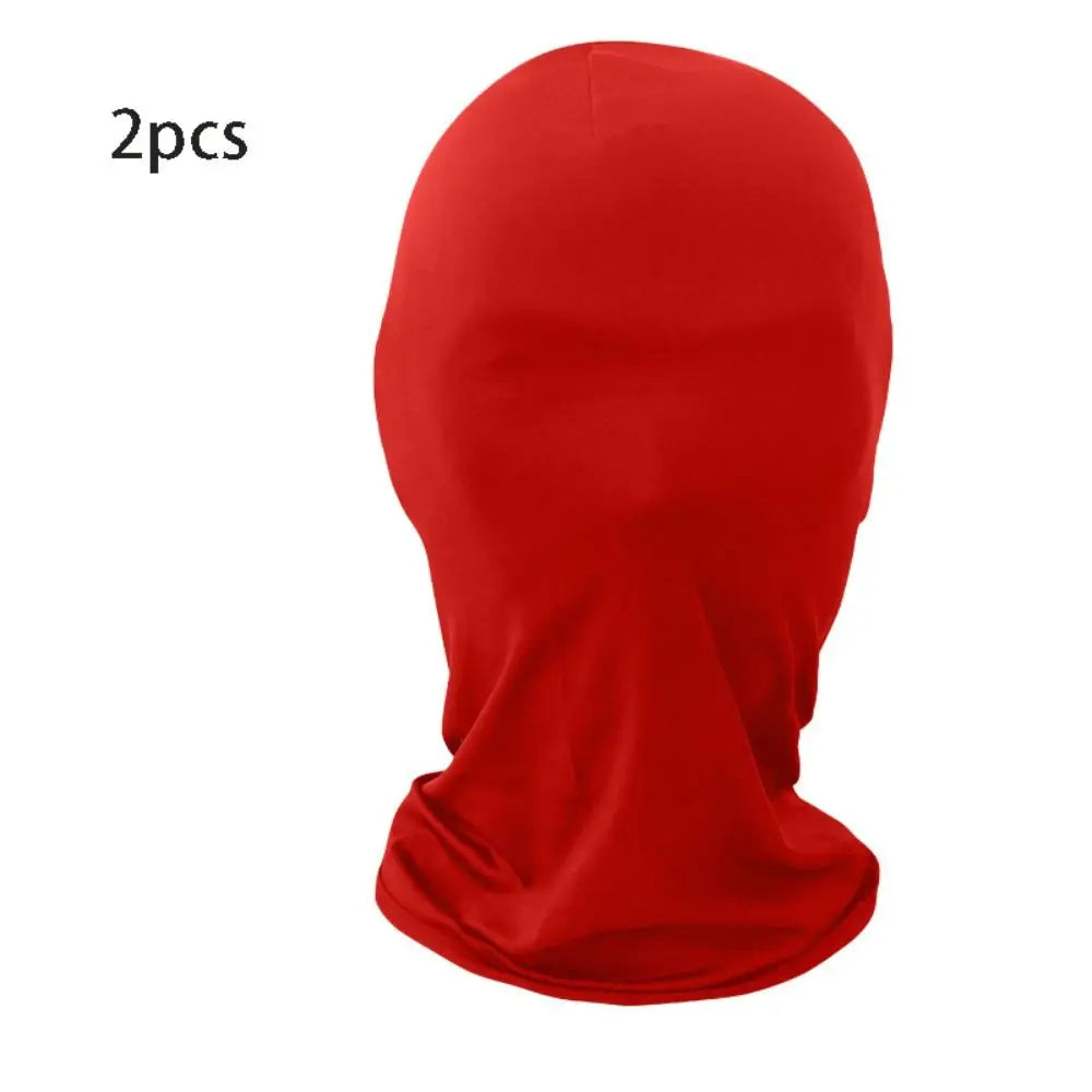2pcs New Black Cosplay Full Mask Thin Adult Kids Hood Cosplay Prop Halloween Costumes Breathable Cosplay Head Cover