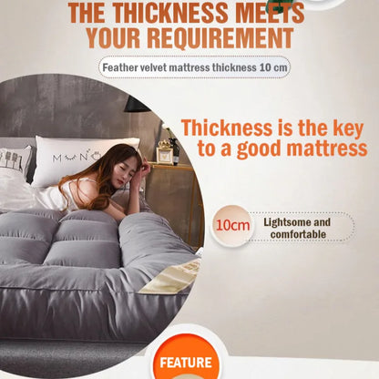 Down soft mattress five-star hotel three-dimensional thickened 10cm mattress student dormitory 0.9m/1.2m soft cushion quilt