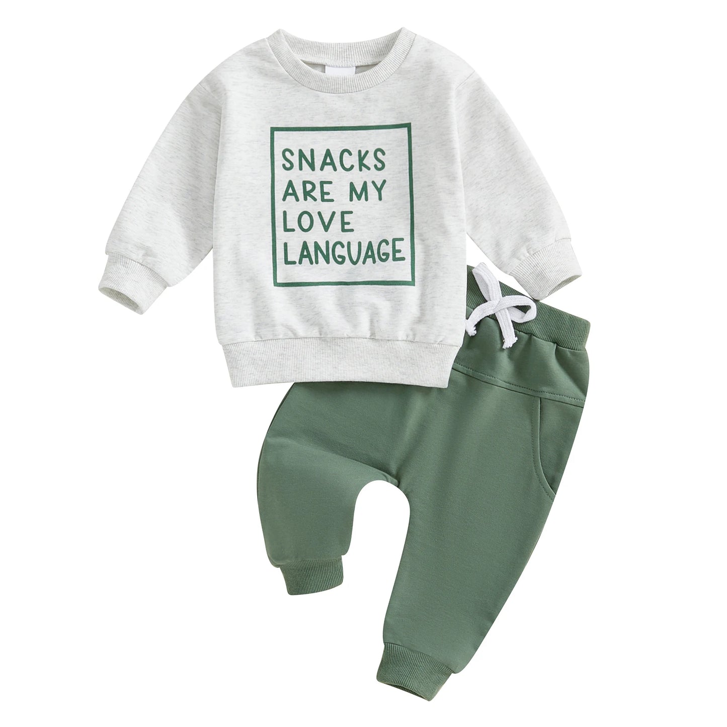 0-3Y Baby Boys Autumn Winter Clothes Set Kids Long Sleeve Letter Print Pullover Tops Sweatshirt Pants Toddler Casual Outfits