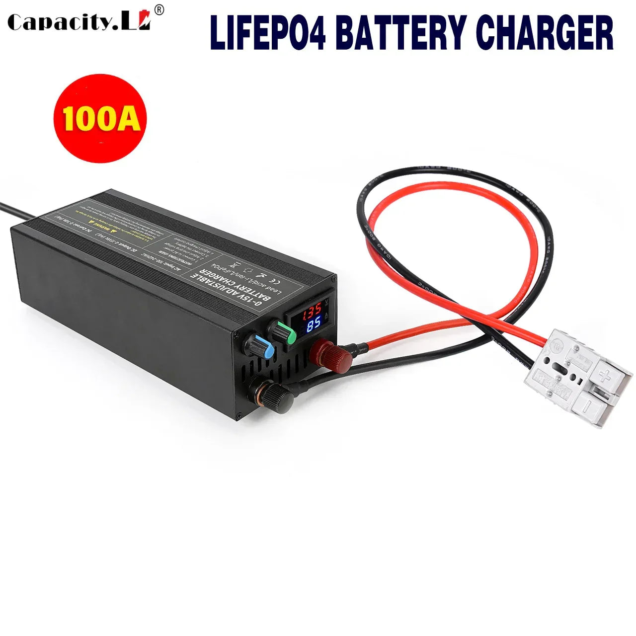 0-100V25A Lifepo4 Charger 24V48V64V72V Fast Charger Lithium Battery Charger 14.6V 100A 60A Battery Adapter Adjustable voltage