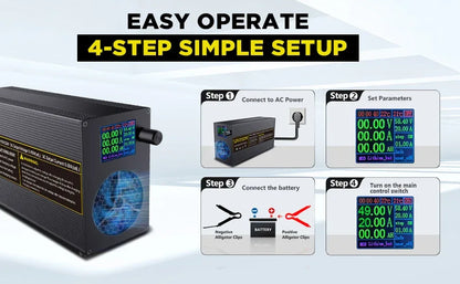 0-100V25A Lifepo4 Charger 24V48V64V72V Fast Charger Lithium Battery Charger 14.6V 100A 60A Battery Adapter Adjustable voltage