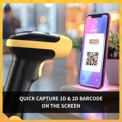 Lecteur de codes-barres 2D sans fil Bluetooth NETUM L8BLPro, lecteur de codes QR, PDF417, détection automatique pour la lecture de codes-barres en point de vente