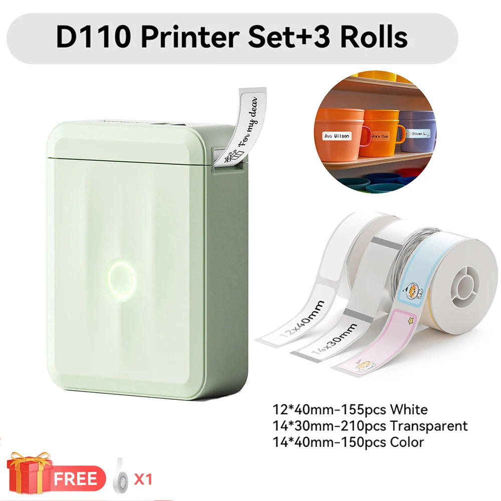 Niimbot D11 D110 D101 H1S Mini Thermal Printer Pocket Label Maker USB Bluetooth Label Stick Printer Inkless DIY Name Price Tag