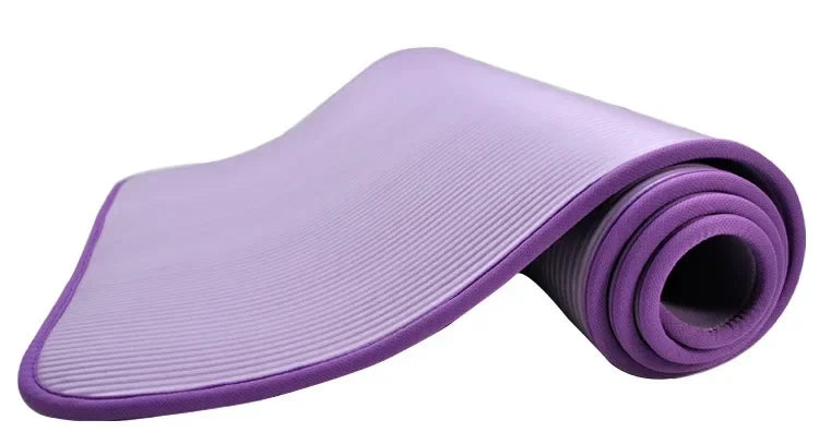 Tapis de yoga extra épais de 10 mm pour débutants, antidérapants, pour la salle de sport, le fitness, le Pilates et la méditation, et pour l'entraînement à domicile.