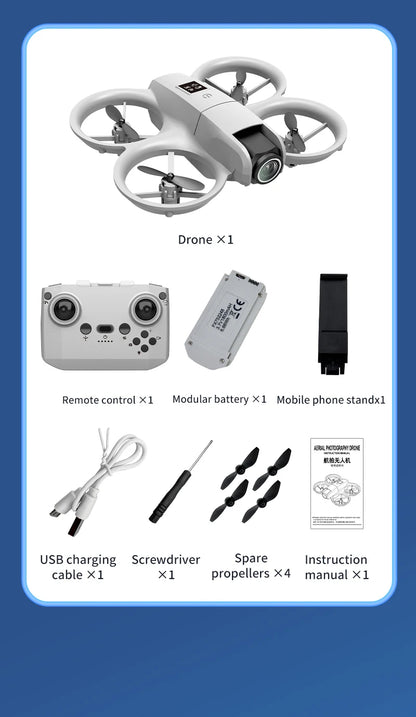 New H135 Mini Drone WIFI FPV Hover Professional 4K Camera Pocket Coloful Lights Dron Rc Plane Foldable Quadcopter RC Toys Gifts