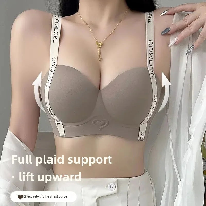 Push Up Bra for Small Breasts Seamless Lift Adjustable Bralette  Anti Sag Ringless Design Back Beauty Enhancer 24H Comfort