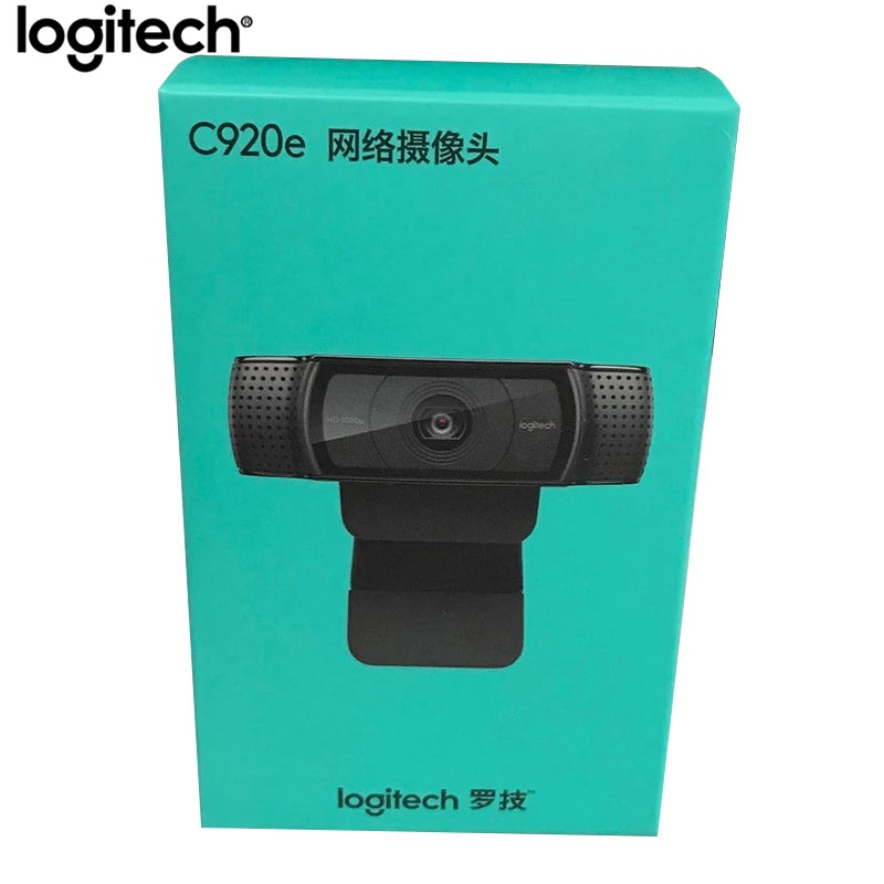 Webcam Logitech C920e HD Pro, écran large, enregistrement vidéo, webcam USB intelligente 1080p pour ordinateur, version améliorée C920, CMOS