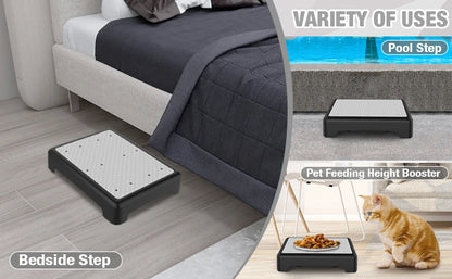 Mobility Step Stool, Non-Slip Step Platform Indoor and Outdoor, Portable Step Riser for Adults & Seniors, Safety Step for Car, B