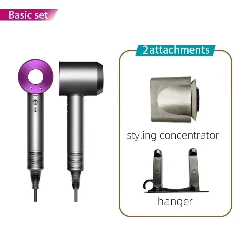 2025 Super Hair Dryer 220V Leafless Hair Dryer Personal Hair Care Styling Negative Ion Tool Schedule Negative Ion Electric Dryer