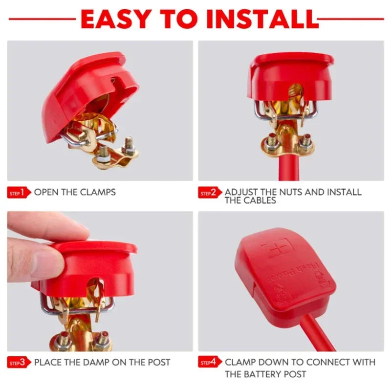 1 Pair Positive & Negative Electrode Quick Release Lift Off Connector Clamps Car Battery Terminals Car Accessories